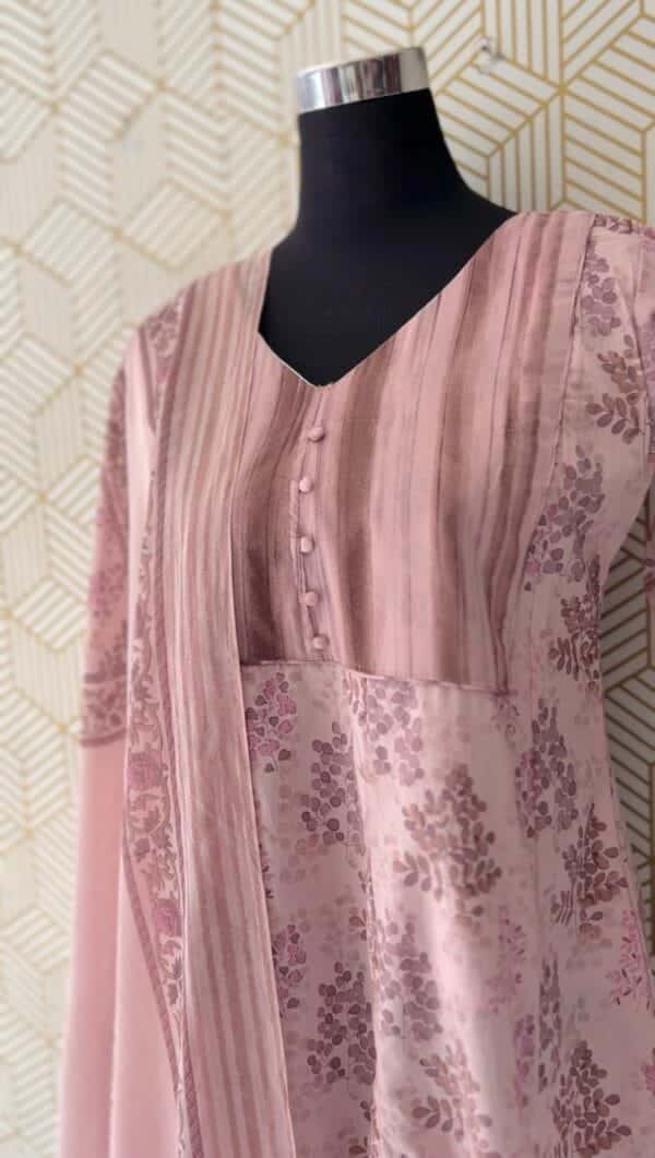 3 Pcs Cotton Aline kurtis with bottom and Dupatta/2346 - Image 14