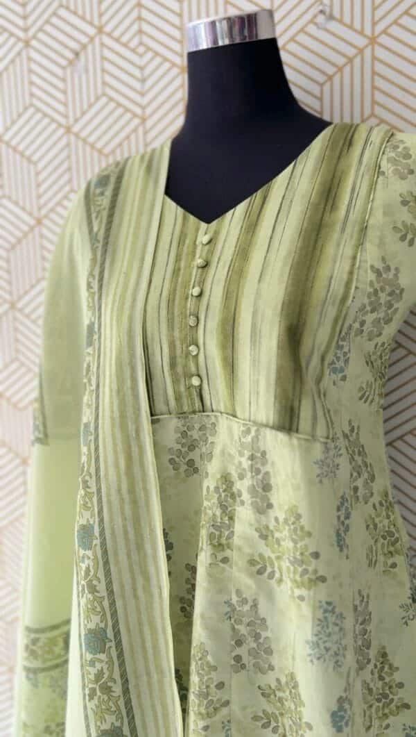 3 Pcs Cotton Aline kurtis with bottom and Dupatta/2346 - Image 13