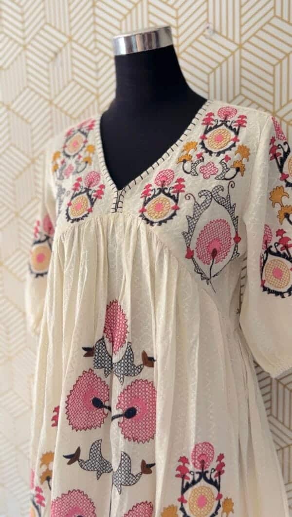 Beautiful embroidered cotton tunics tops/frocks/2363 - Image 2