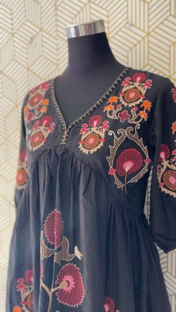 Beautiful embroidered cotton tunics tops/frocks/2363