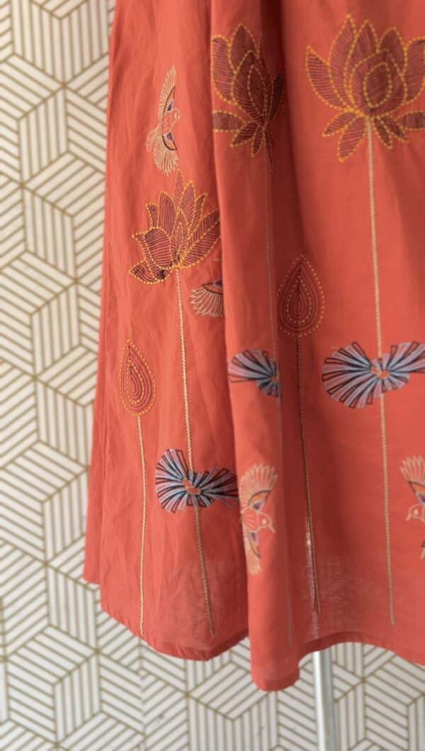 2 Pcs Cord set Cotton Aline kurtis with bottom with beautiful thread works/2357 - Image 12