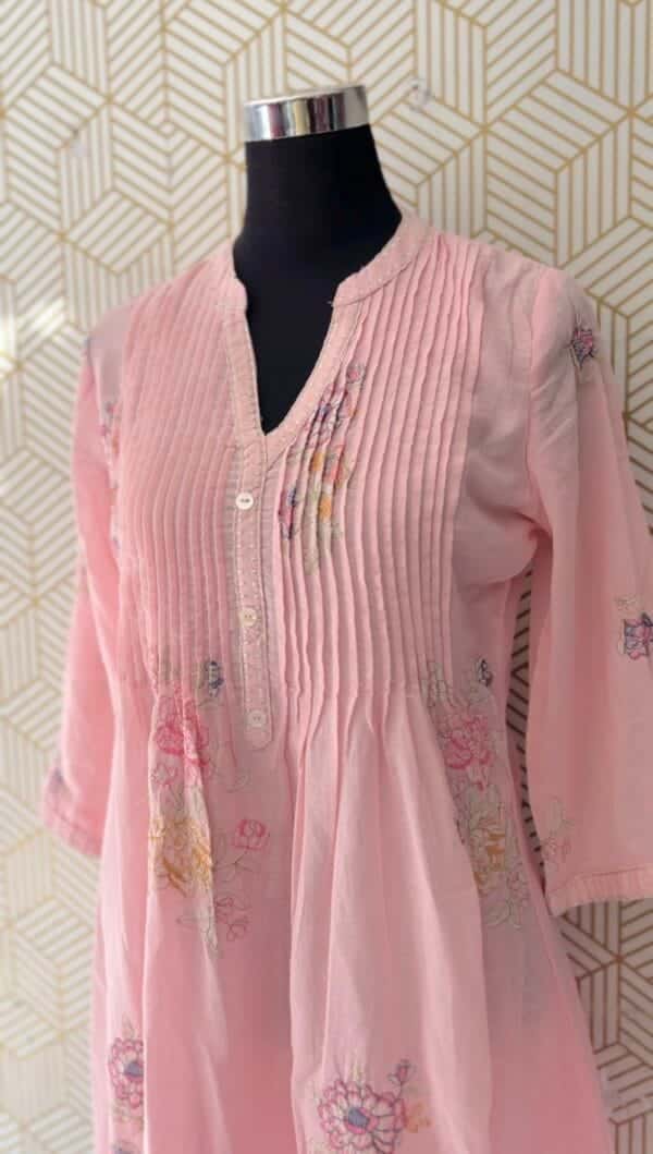 2 Pcs Mul Cotton Aline cord set kurtis with bottom/2366 - Image 2