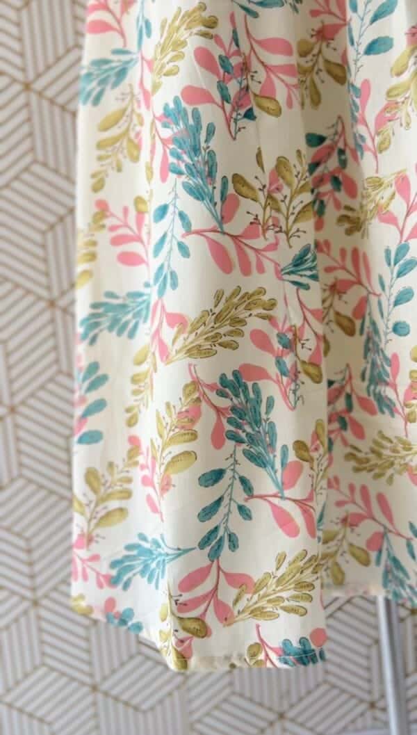 Cotton floral printed Aline Kurtis with frill/2378 - Image 7