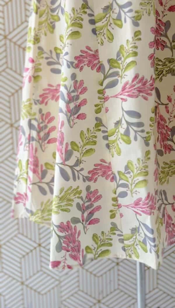 Cotton floral printed Aline Kurtis with frill/2378 - Image 8