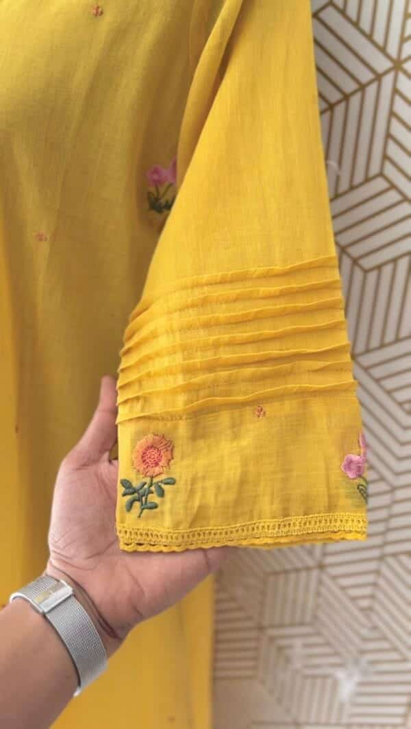 3 Pcs Mul Cotton Aline kurtis with bottom and Dupatta/2381 - Image 22