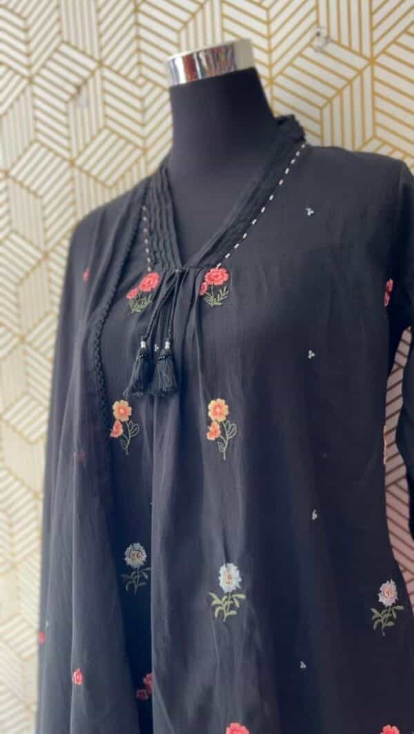 3 Pcs Mul Cotton Aline kurtis with bottom and Dupatta/2381 - Image 17