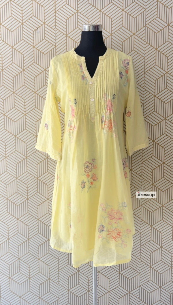 2 Pcs Mul Cotton Aline cord set kurtis with bottom/2366 - Image 3