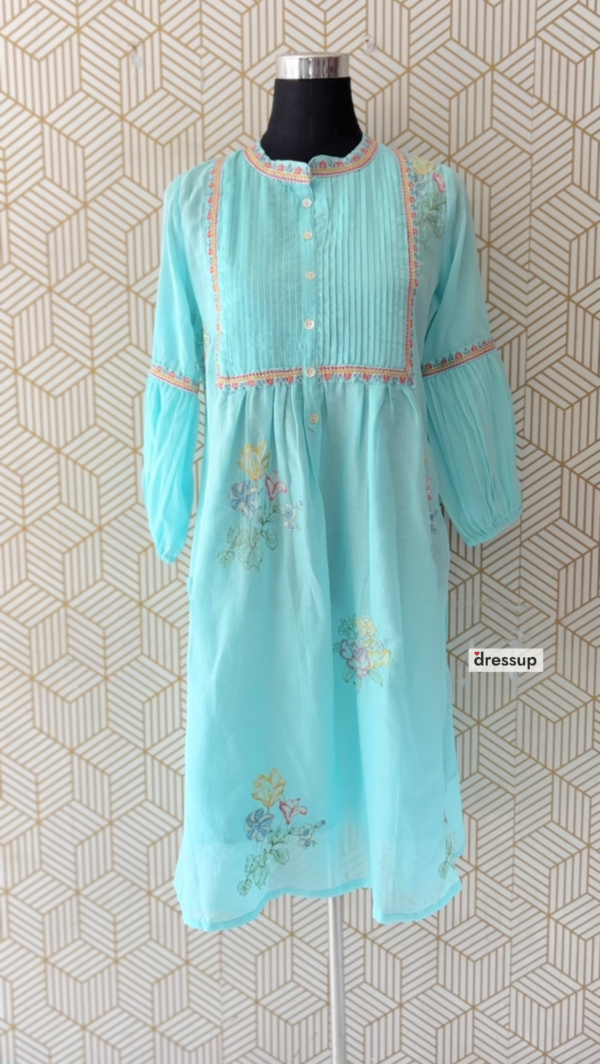 2 Pcs Mul Cotton side slitted Cord set kurtis with bottom/2353 - Image 8