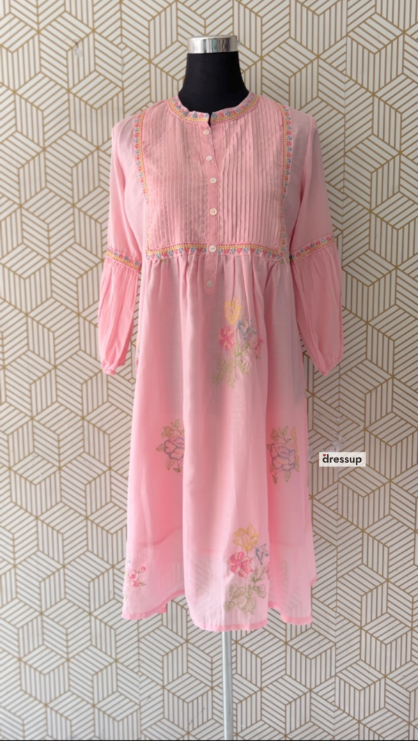 2 Pcs Mul Cotton side slitted Cord set kurtis with bottom/2353 - Image 7