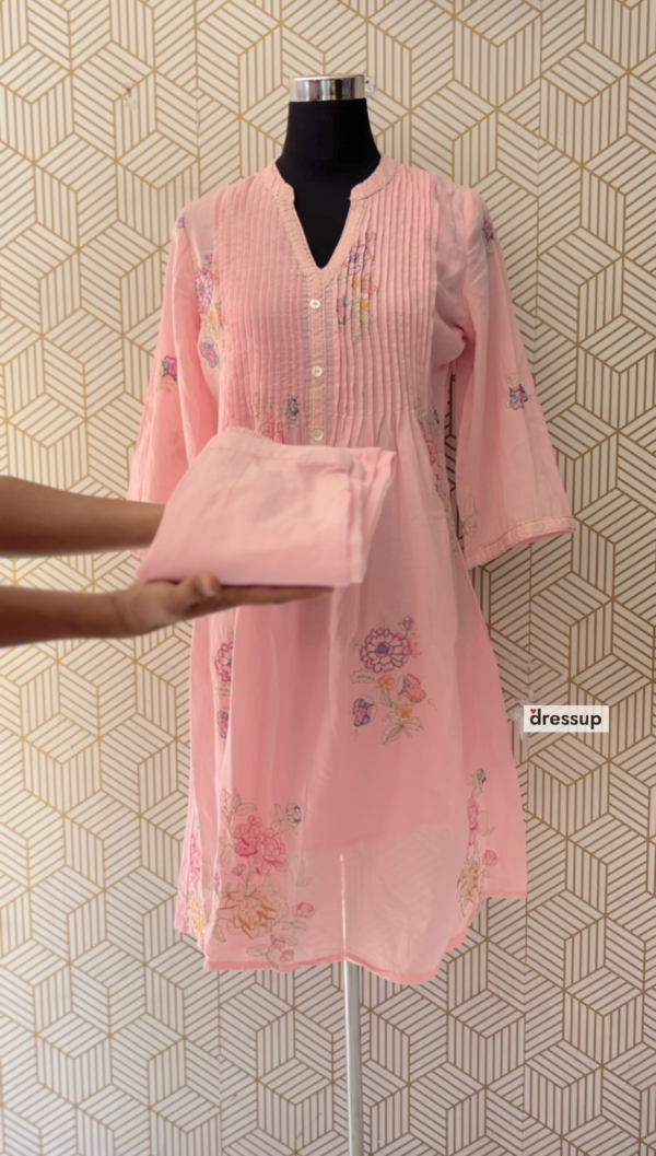 2 Pcs Mul Cotton Aline cord set kurtis with bottom/2366 - Image 6