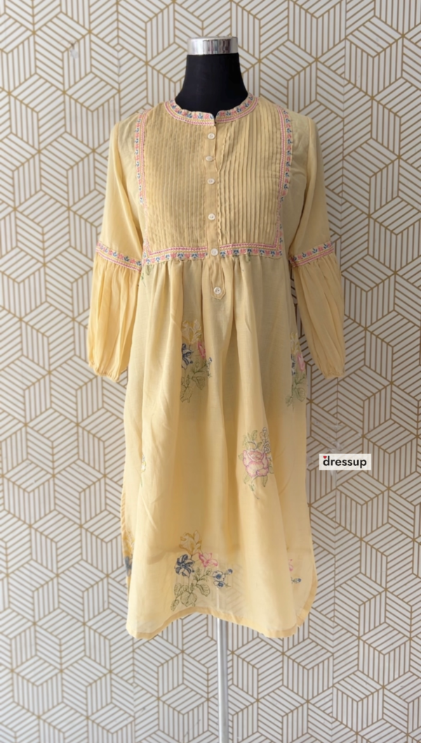 2 Pcs Mul Cotton side slitted Cord set kurtis with bottom/2353 - Image 9