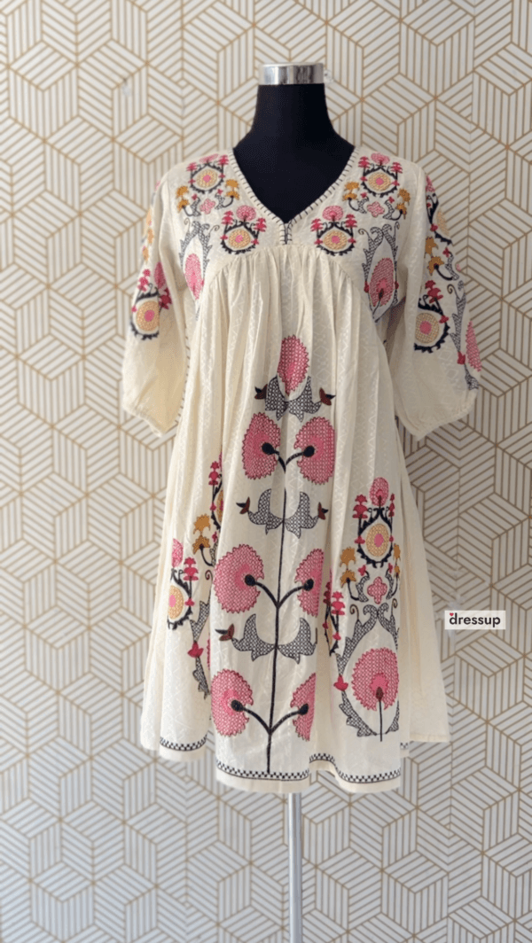 Beautiful embroidered cotton tunics tops/frocks/2363 - Image 3