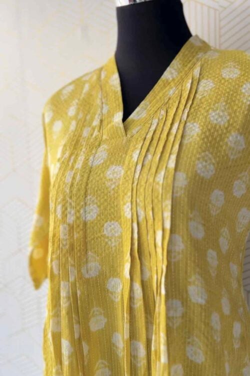 Cotton floral printed Aline Kurtis with pintek design/2892