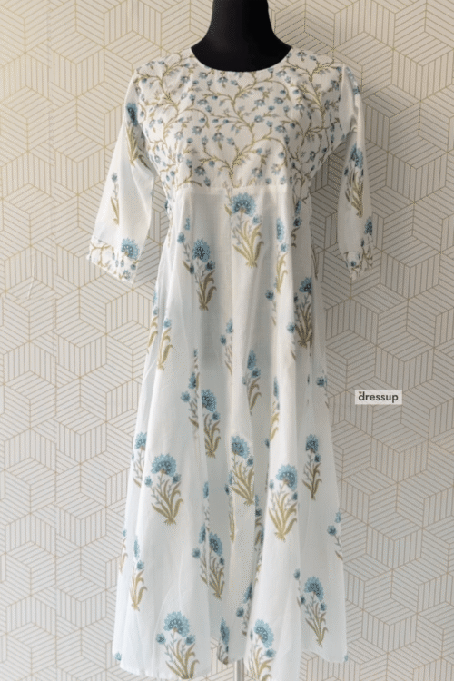 Cotton floral printed panel cut Kurtis/2895