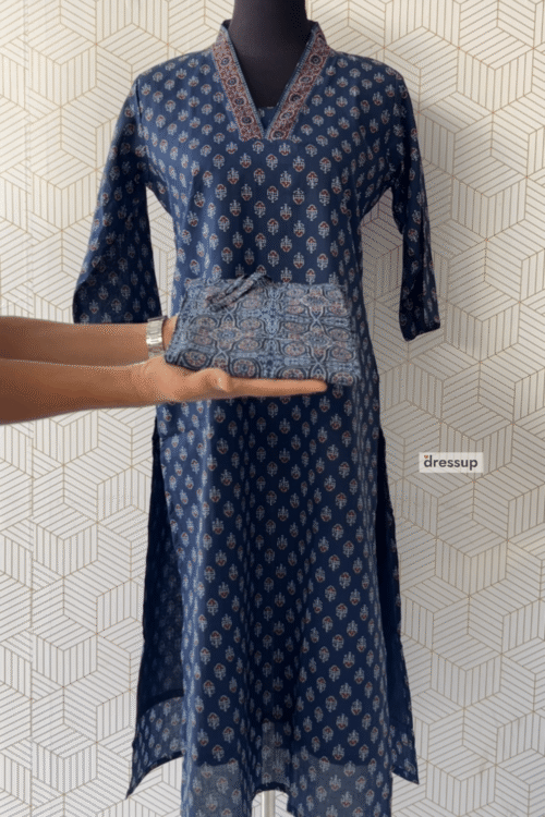 2 Pcs Cotton side slitted kurtis with bottom/2937