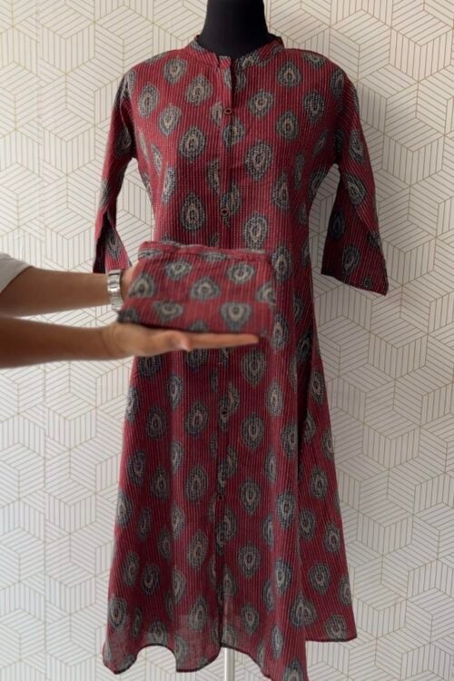 2 Pcs Cotton side slitted kurtis and bottom/2989