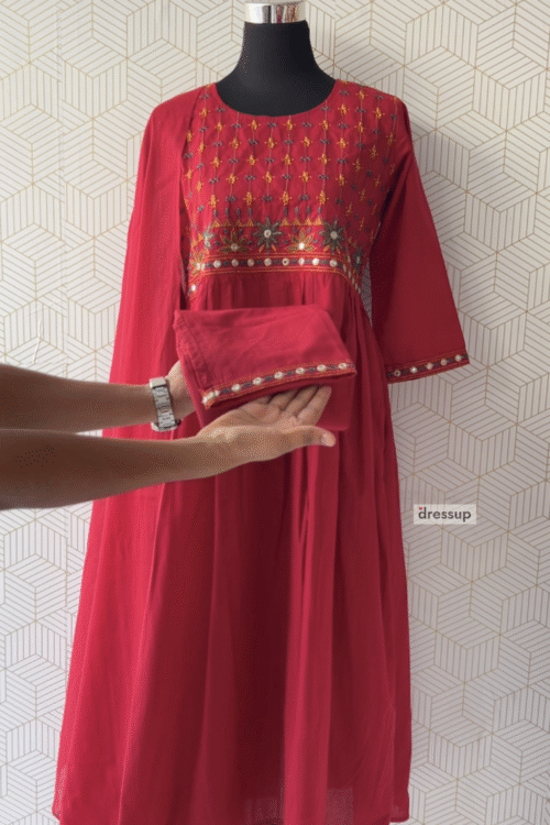 3 Pcs Cotton kurtis with bottom and Dupatta/2962