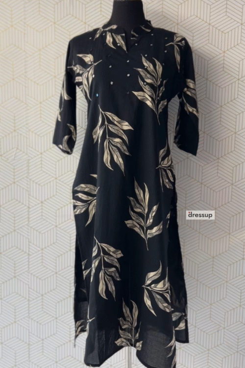 2 Pcs Cotton floral printed side slitted kurtis and bottom/2955