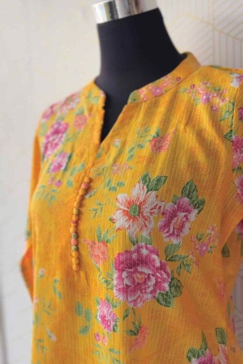 2 Pcs Cotton side slitted kurtis and bottom/2997