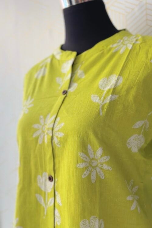 2 Pcs Cotton side slitted kurtis and bottom/3031