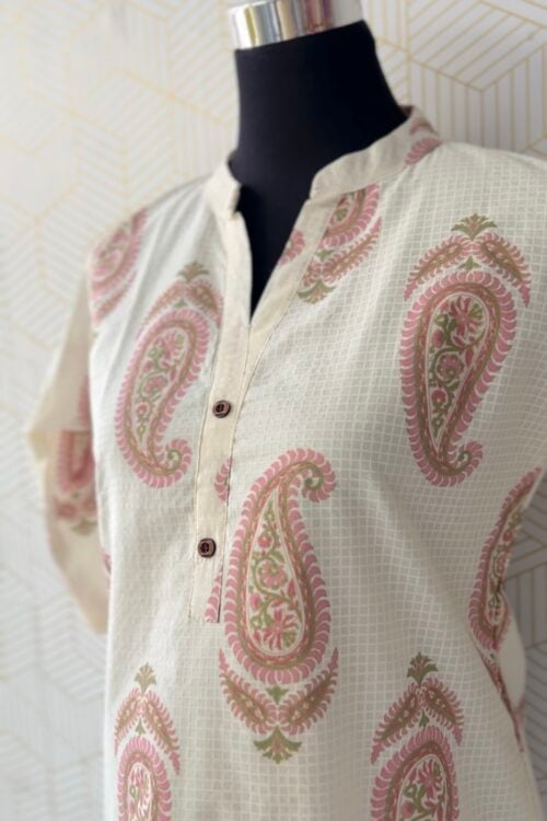 Cotton Floral printed Kurti with Lining/3099