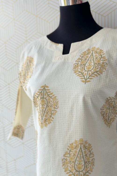 Elegant Cotton Butta Print Kurti with lining/3097/2