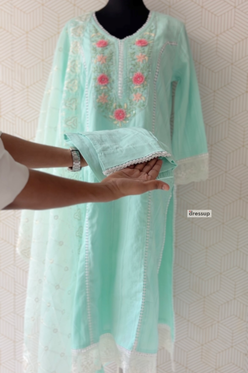 Premium 3 Pcs Cotton side slitted kurtis with bottom and Dupatta/3200