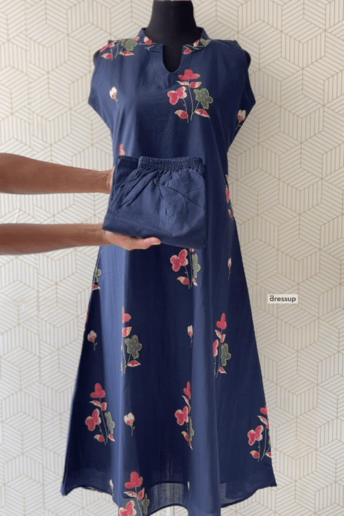 2 Pcs Cotton floral printed Aline kurtis and bottom/3270