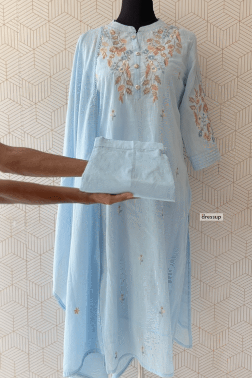 Premium 3 Pcs Mul Cotton kurtis with bottom and Dupatta/3234
