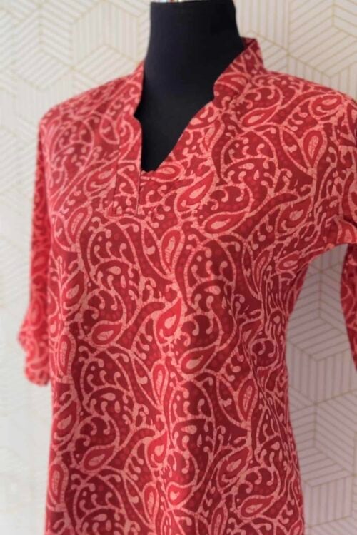 Paisley Prints Printed Cotton Kurta with Lining/3263