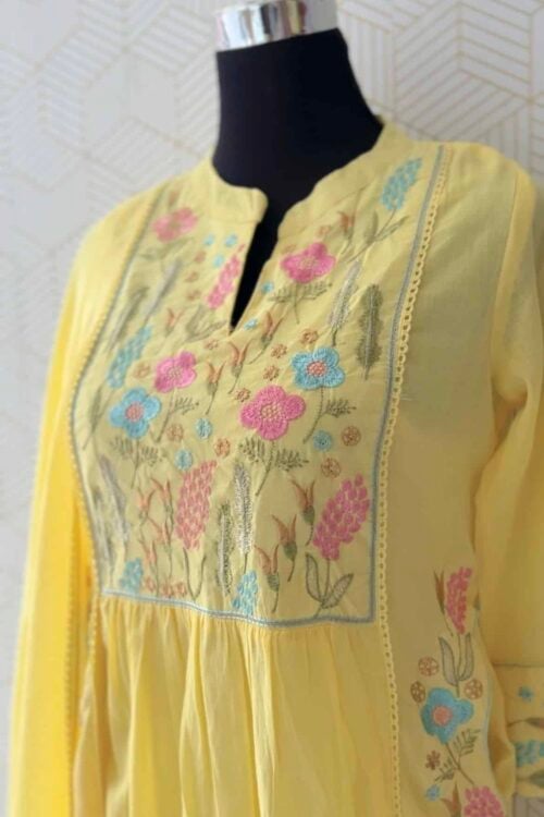 3 Pcs Mul Cotton Aline kurtis with bottom and Dupatta/3575