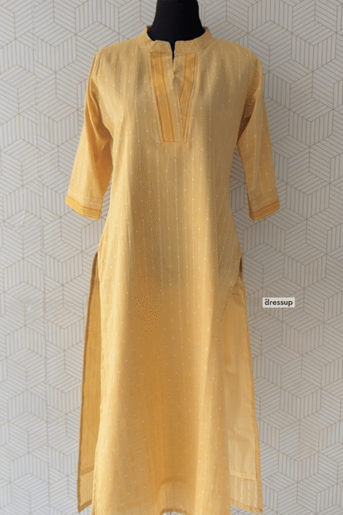 2 Pcs Dobby Cotton Woven Texture Kurta with Bottom/3276