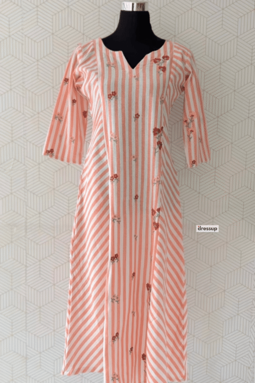 2 Pcs Cotton Aline kurtis and bottom/3564