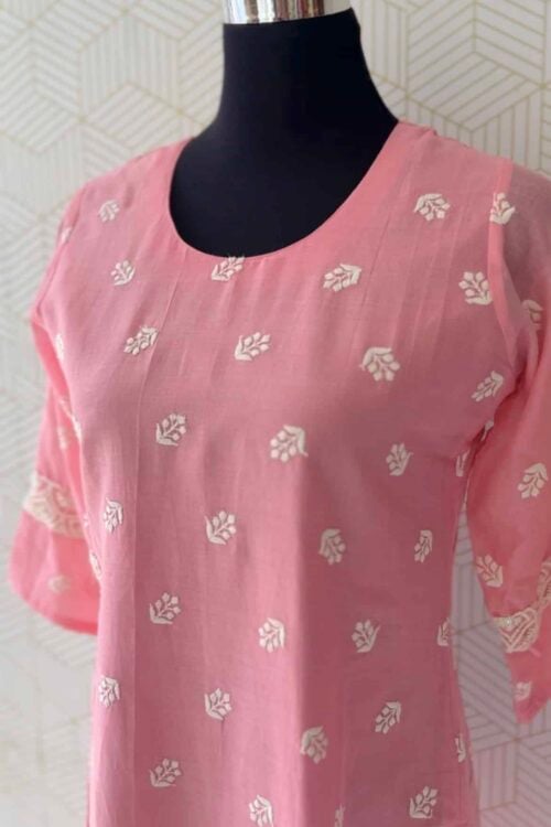 Embroidered Mul Cotton Top with Lining/3490