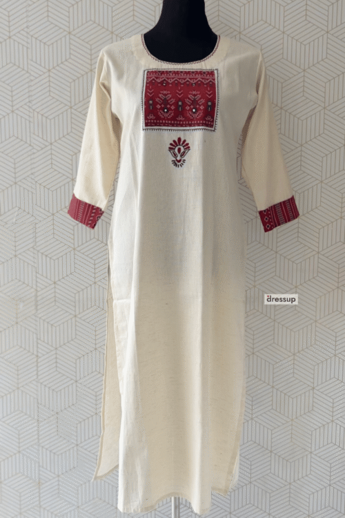 Flex Cotton Print-Yoke side slitted Kurti/3240