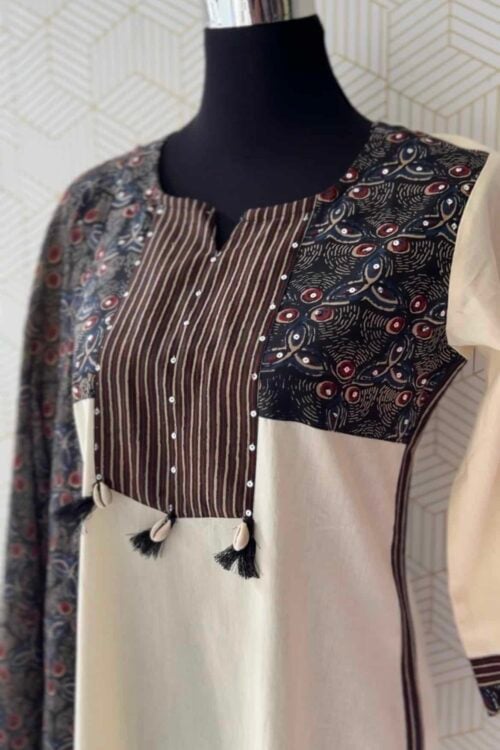 3 Pcs Cotton Side slitted kurtis with bottom and Dupatta/3539