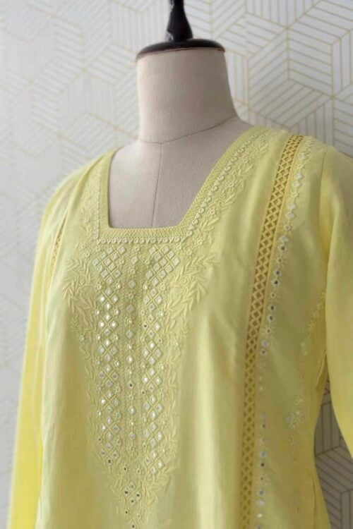 3-Piece Chikankari-Style Soft Mul Cotton Suit Set/3974