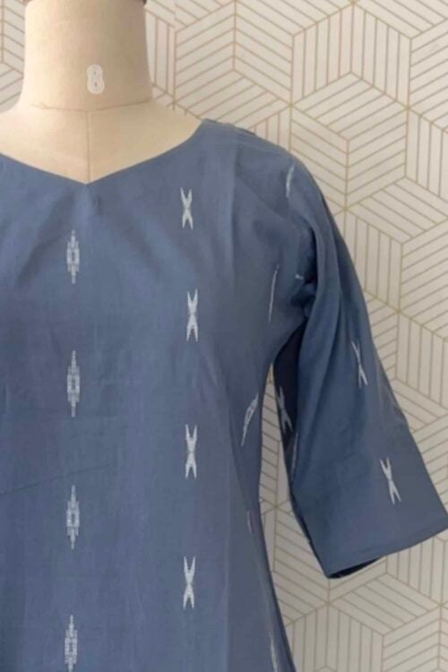 3 Pcs Cotton side slitted kurtis with bottom and Dupatta/3815