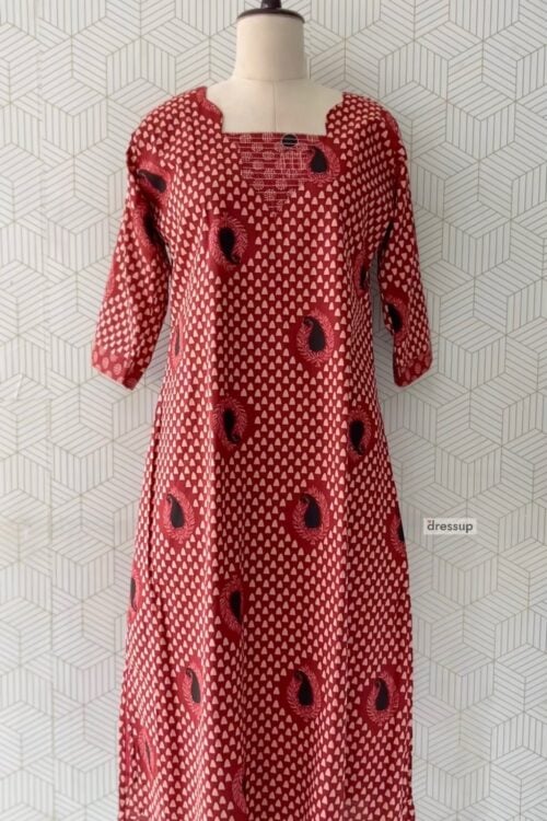 2 Pcs Cotton Side slitted Kurtis and bottom/3704