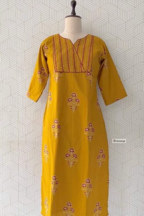 2 Pcs Cotton Side slitted Kurtis and bottom/4048